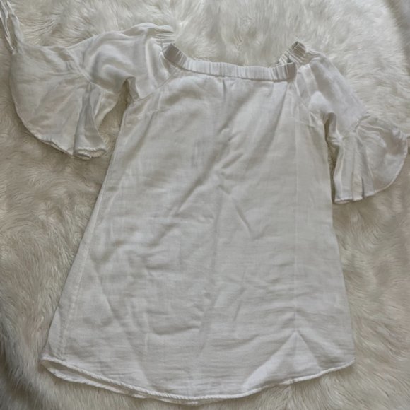 O'Neill Clady Dress White off the shoulder tunic length Summer, Large - Picture 10 of 16